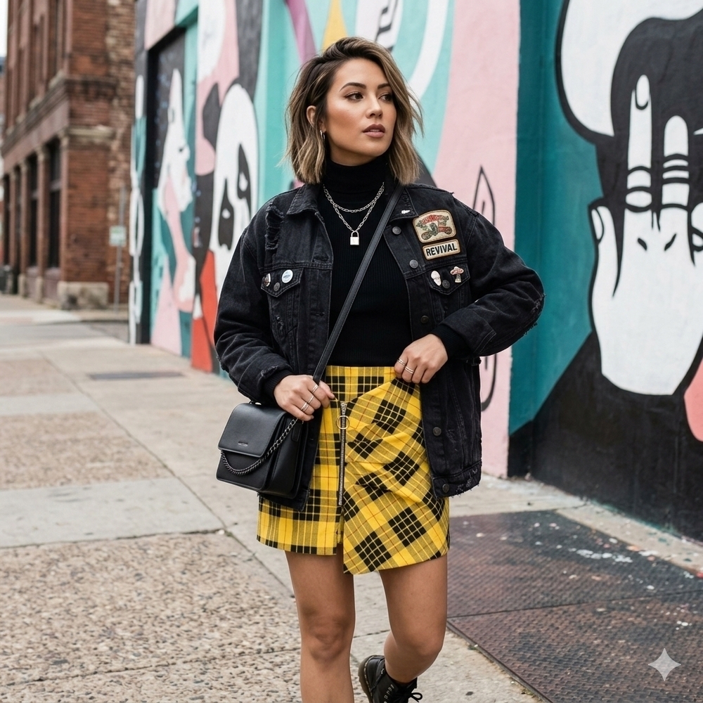 Zara Rare Yellow Plaid 'Clueless' Style Skort RARE!! size XS STYLISH CHIC NWOT